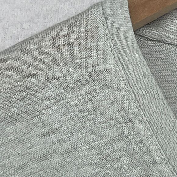 MAJESTIC FILATURES Cardigan 4 L Swarovski Elements Linen Silk Button Front Gray - Picture 5 of 13